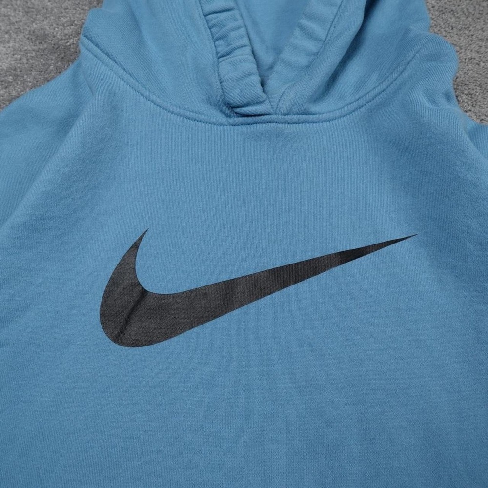 Nike Swoosh Hoodie Cerulean Blue Women's/Unisex L Oversized Fit Double Swoosh - Picture 7 of 8